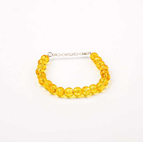 Bracelet De Citrine Naturel Et Argent 925