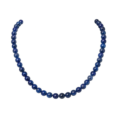 Collier De Lapis Lazuli Et Perle Naturel Et Argent 925
