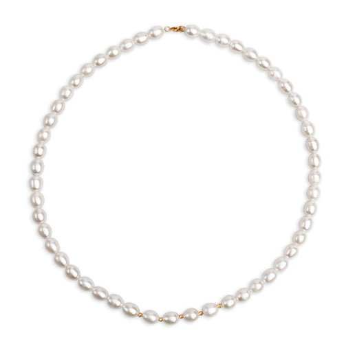 Collier De Perle Naturel En Or 18K