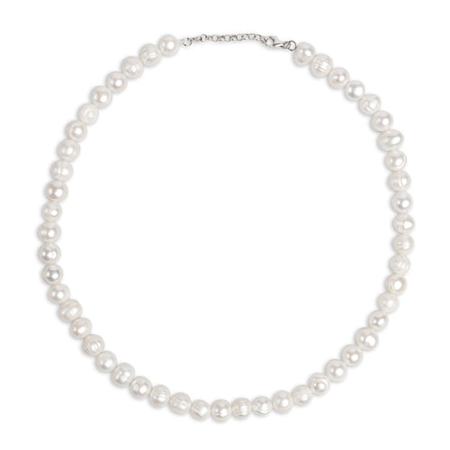 Collier De Perle Naturel Et Argent 925