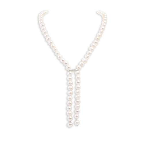 Collier De Perle Naturel Et Argent 925