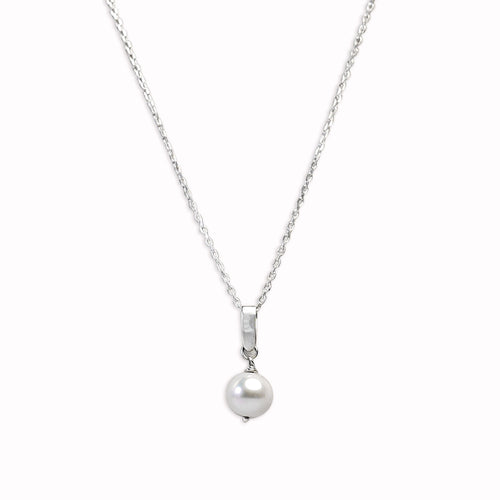 Collier Argent 925 Et Perle Naturel