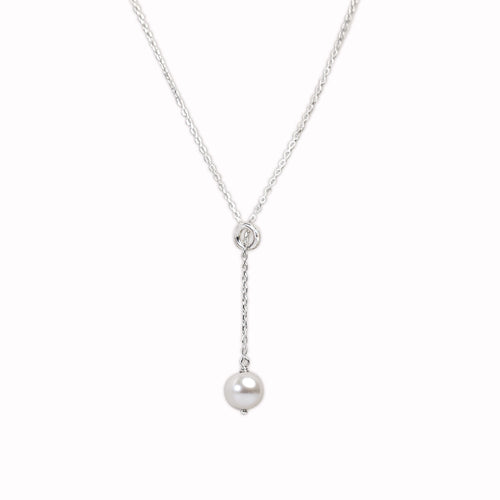 Collier Argent 925 Et Perle Naturel