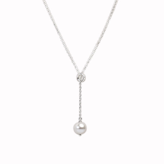 Collier Argent 925 Et Perle Naturel