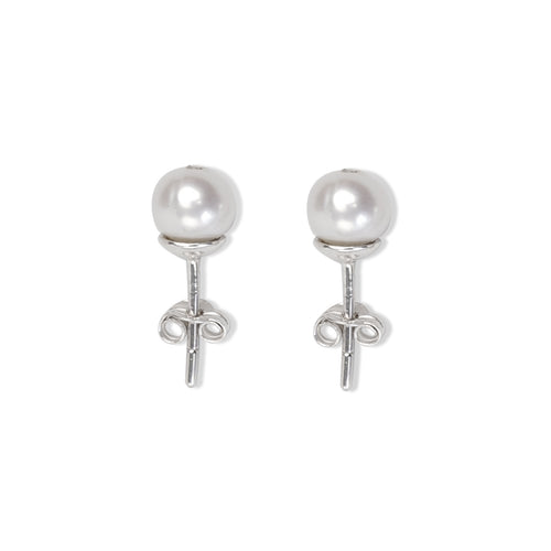 Boucle De Perle Naturel Et Argent 925