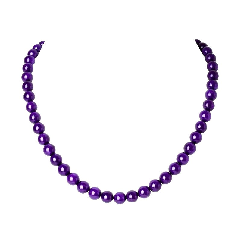 Collier D’améthyste Naturel Et Argent 925