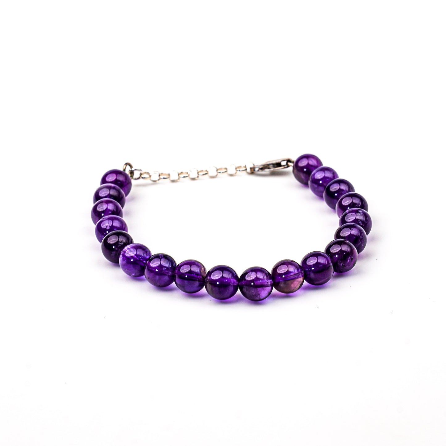 Bracelet D’améthyste Naturel Et Argent 925