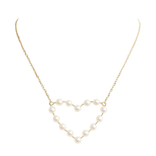 Collier Argent Jaune Et Perle Naturel
