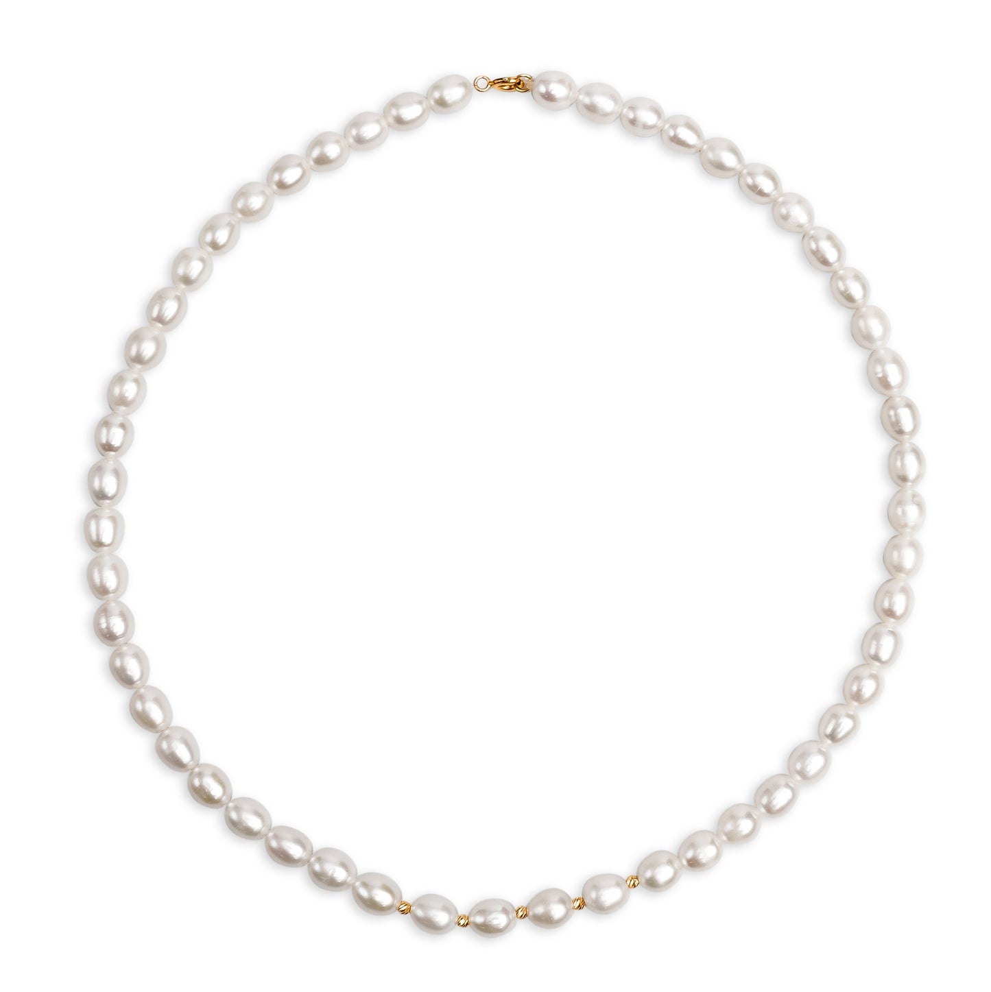 Collier De Perle Naturel En Or 18K