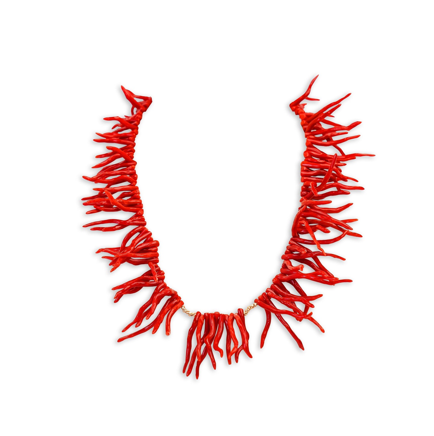 Collier De Corail Naturel En Or 18K