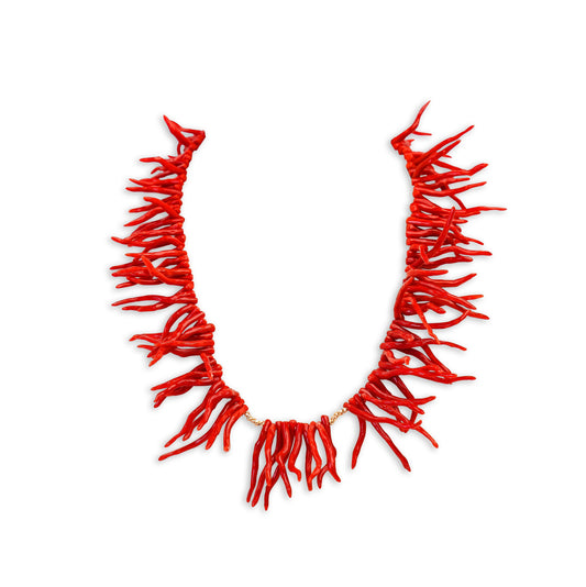 Collier De Corail Naturel En Or 18K