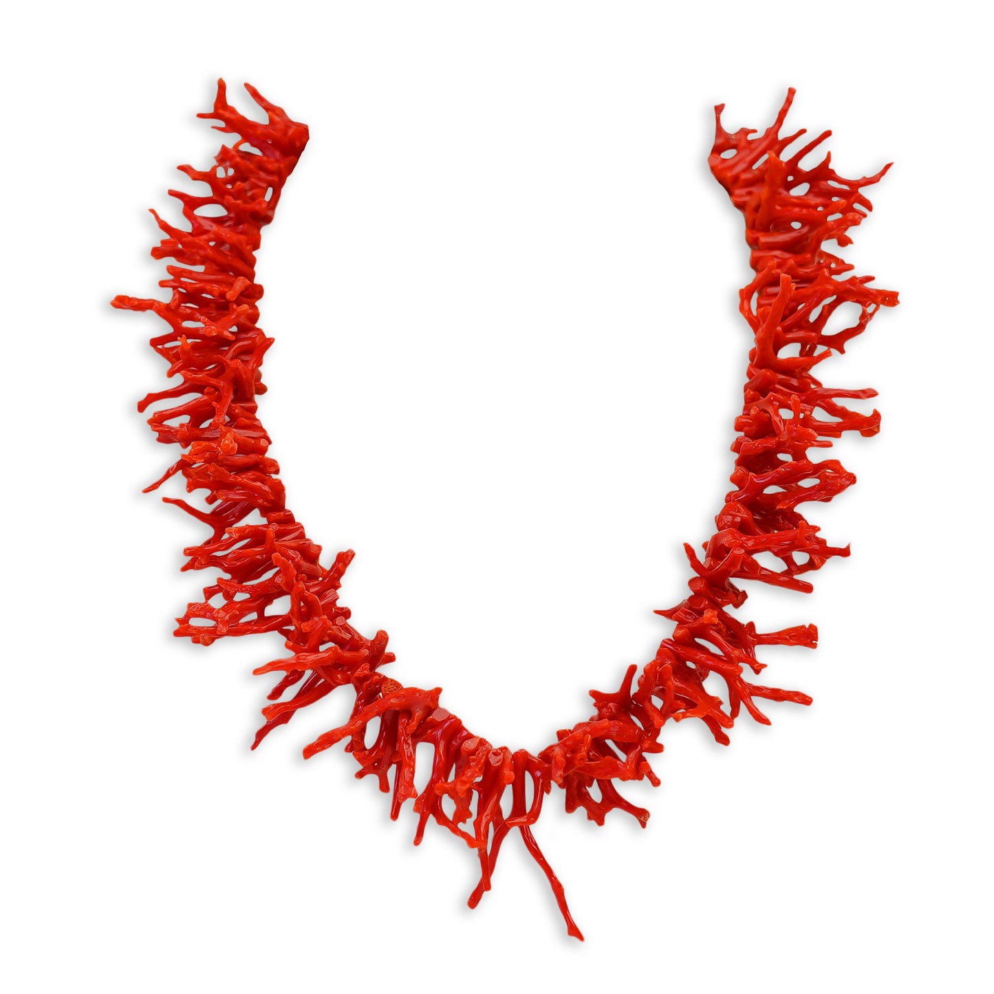 Collier De Corail Naturel En Argent 925