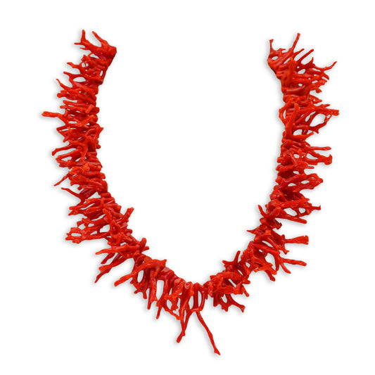 Collier De Corail Naturel En Argent 925
