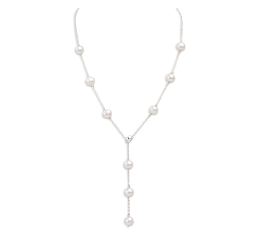 Collier Argent 925 Et Perle Naturel