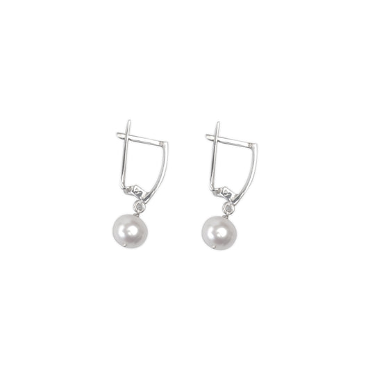 Boucle De Perle Naturel Et Argent 925