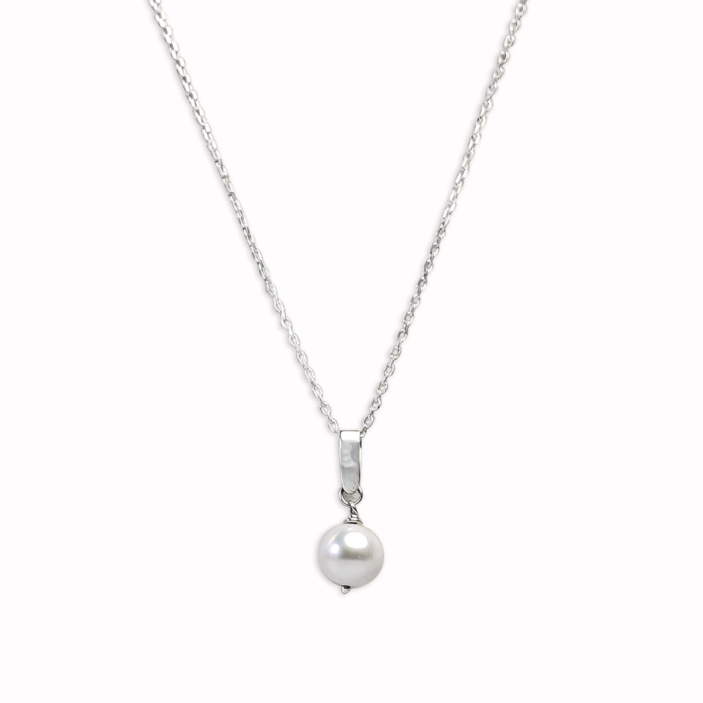 Collier Argent 925 Et Perle Naturel