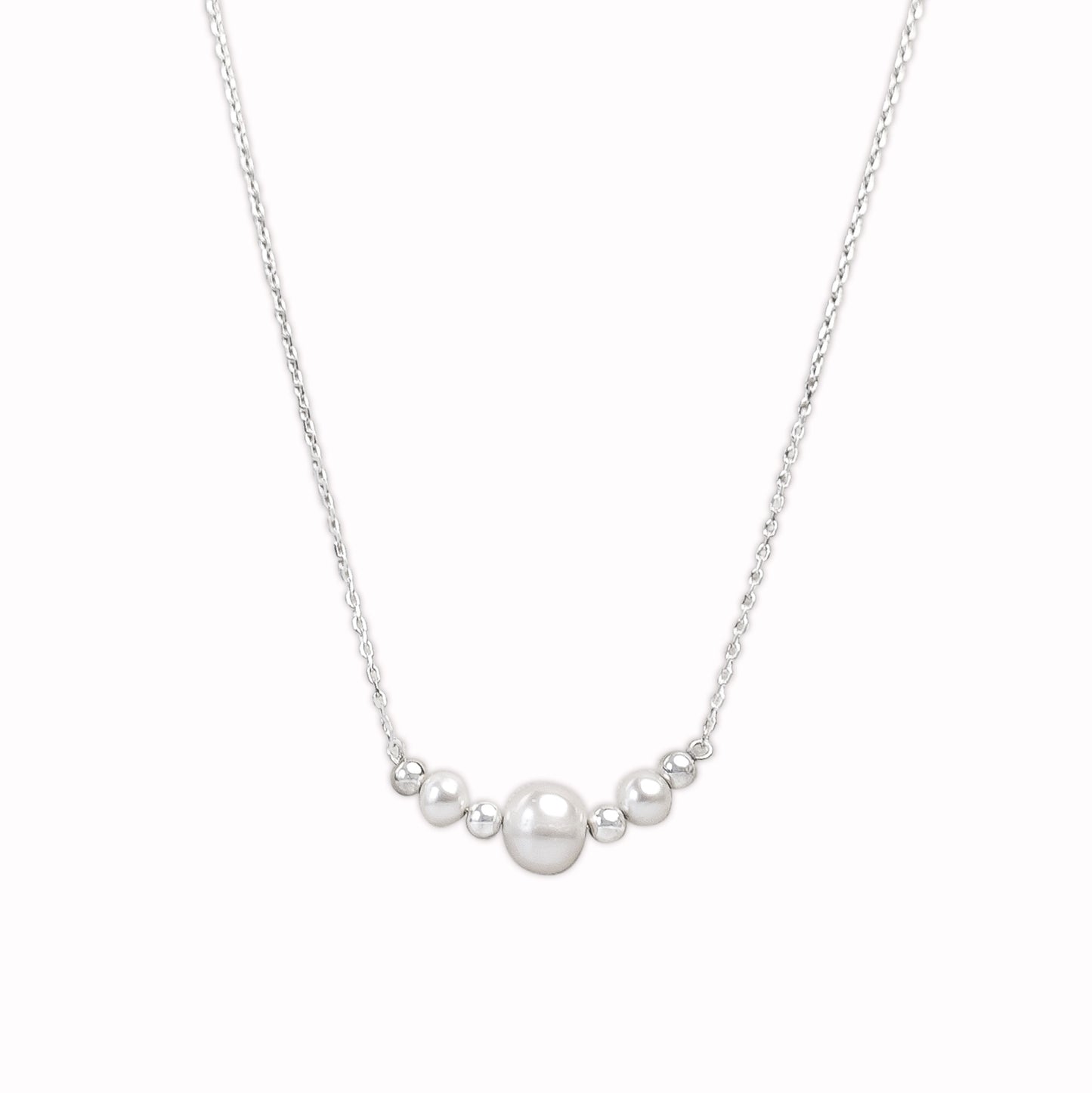 Collier Argent 925 Et Perle Naturel