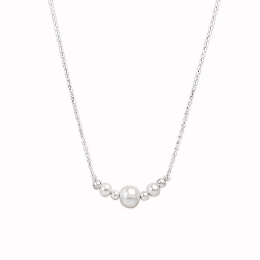 Collier Argent 925 Et Perle Naturel