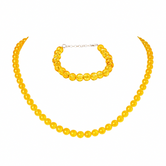 Ensemble De Citrine Naturel Et Argent 925