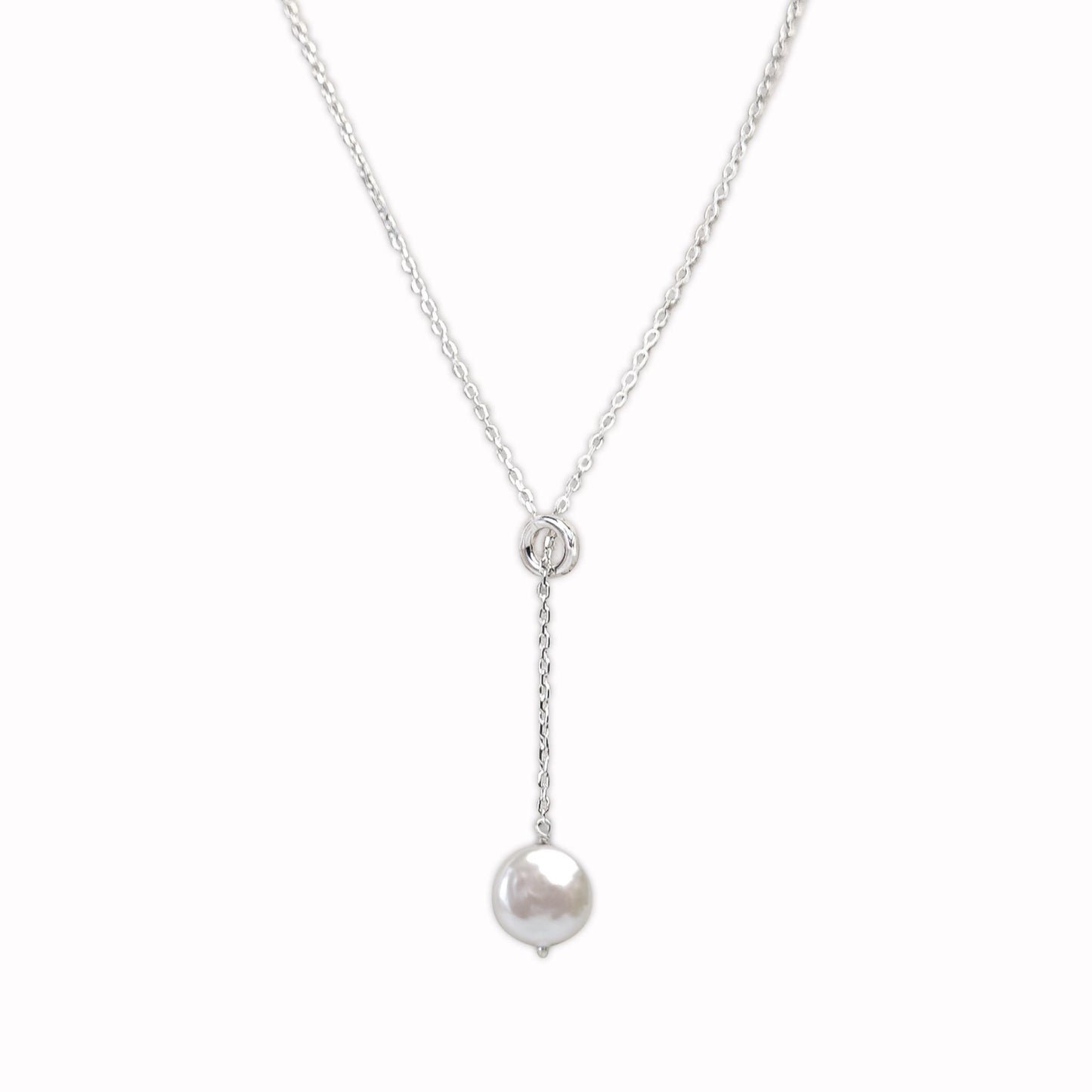 Collier Argent 925 Et Perle Naturel
