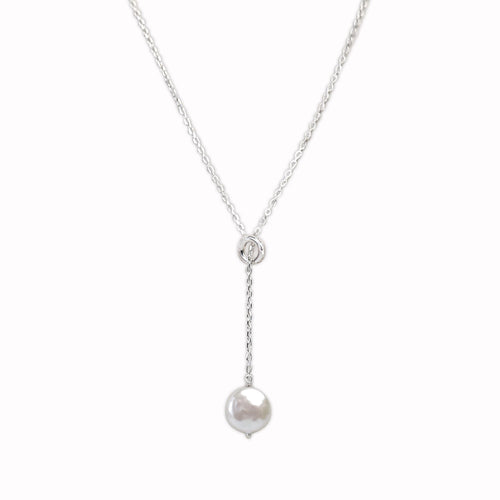 Collier Argent 925 Et Perle Naturel