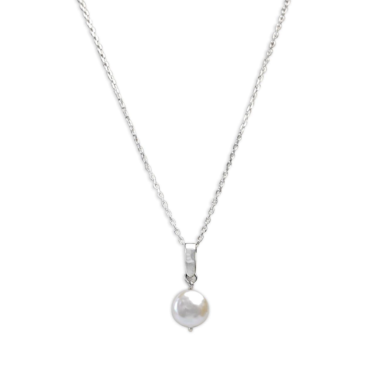 Collier Argent 925 Et Perle Naturel