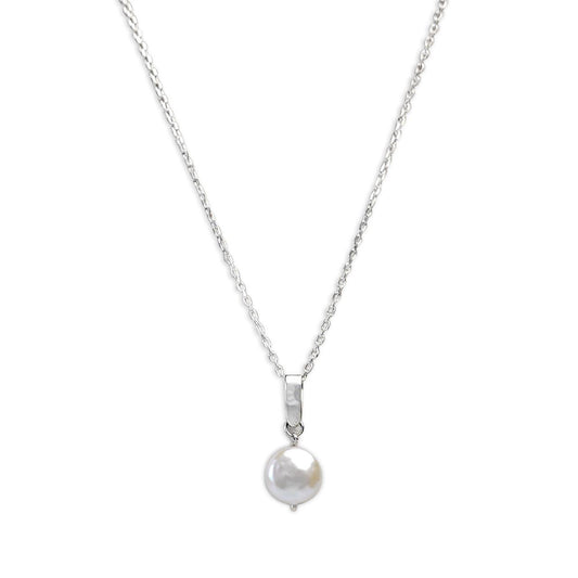 Collier Argent 925 Et Perle Naturel